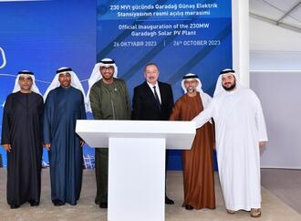 Prezident İlham Əliyev Qaradağ Günəş Elektrik Stansiyasının rəsmi açılış mərasimində iştirak edib (FOTO)